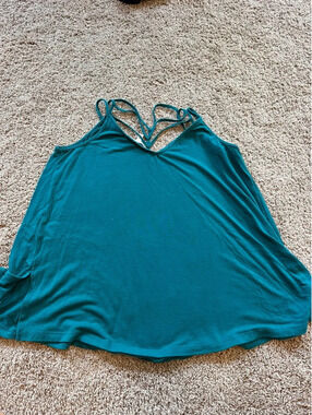 Express Teal Strappy V-Neck Camisole